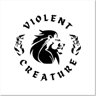 lion violent creature Posters and Art